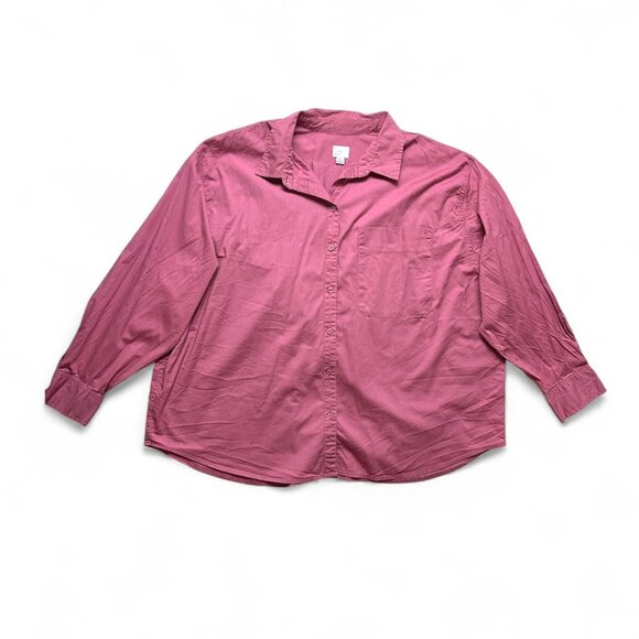 Women's‎ Rose Pink Button Down Shirt - Picture 1 of 4